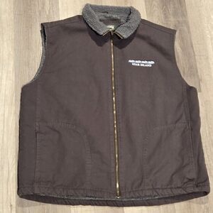 Stillwater Supply Co. Canvas Sherpa Lined Vest Star Island